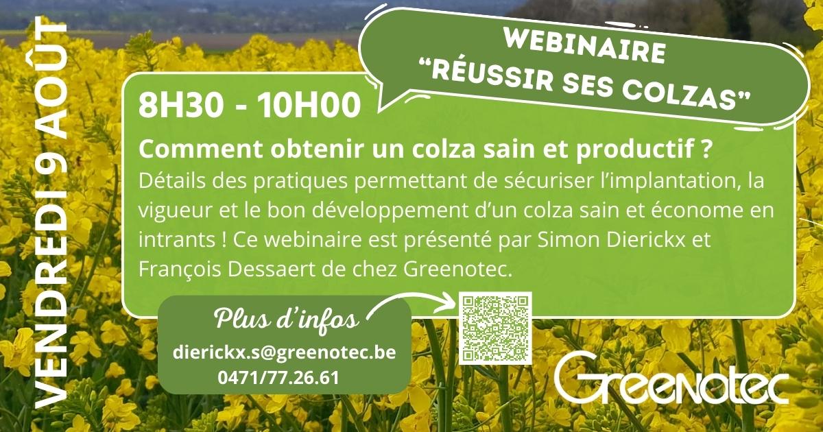 Webinaire colza vendredi 9 aout